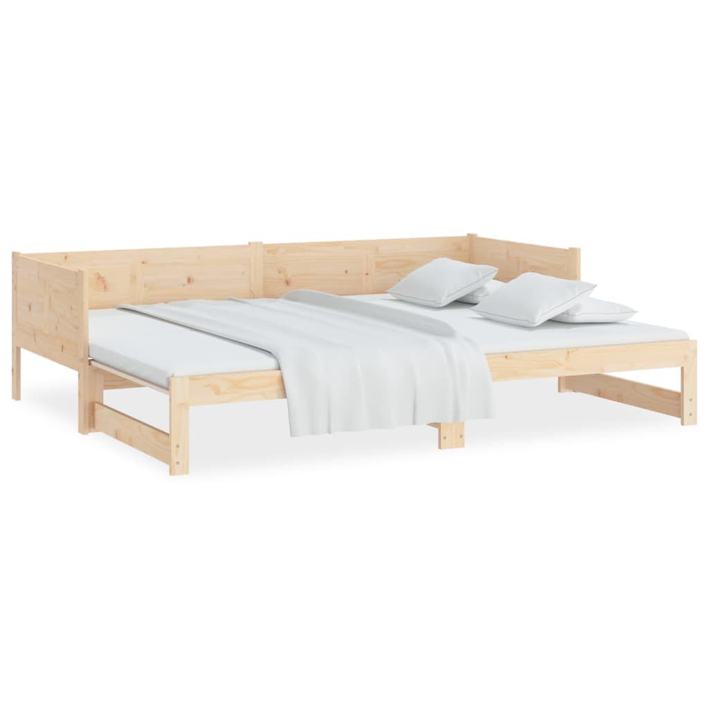 vidaXL Καναπές Κρεβάτι Συρόμενος 2x(90x200) εκ. από Μασίφ Πεύκο