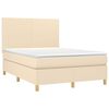 vidaXL &Kappa;&rho;&epsilon;&beta;ά&tau;&iota; Boxspring &mu;&epsilon; &Sigma;&tau;&rho;ώ&mu;&alpha; &Kappa;&rho;&epsilon;&mu; 140x200 &epsilon;&kappa;. &Upsilon;&phi;&alpha;&sigma;&mu;ά&tau;&iota;&nu;&omicron;
