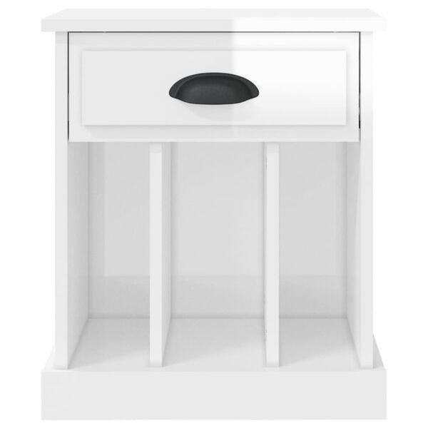 vidaXL Κομοδίνα 2 τεμ. Γυαλιστερό Λευκό 43x36x50 εκ.
