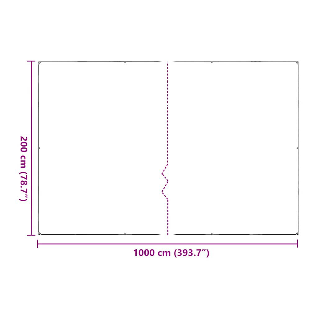 vidaXL Κάλυμμα φυτών με οπές 2x10 m Πολυαιθυλένιο