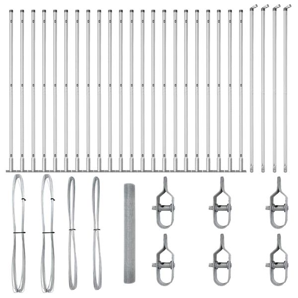 vidaXL &Sigma;&tau;ύ&lambda;&omicron;&sigmaf; &Pi;&epsilon;&rho;&iota;&phi;&rho;ά&xi;&epsilon;&omega;&nu; &Alpha;&sigma;&eta;&mu;ί 50 x 1,2 &mu; (19 x 19 &chi;&iota;&lambda;. &pi;&lambda;έ&gamma;&mu;&alpha;)