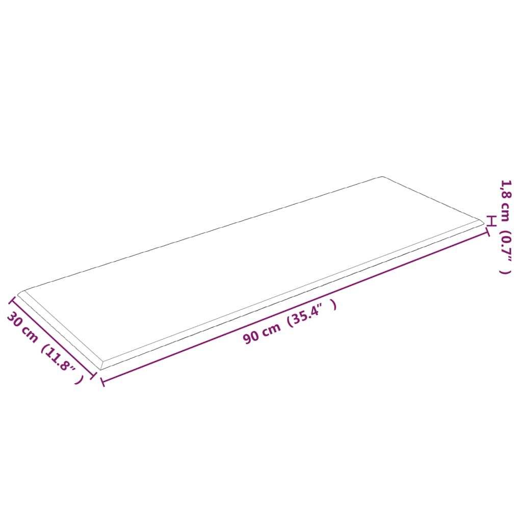 vidaXL Πάνελ Τοίχου 12 τεμ. μπορντό 90 x 30 εκ. 3,24 μ² Βελούδινα