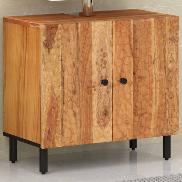 vidaXL Ντουλάπι Μπάνιου 62 x 33 x 58 εκ. από Μασίφ Ξύλο Ακακίας