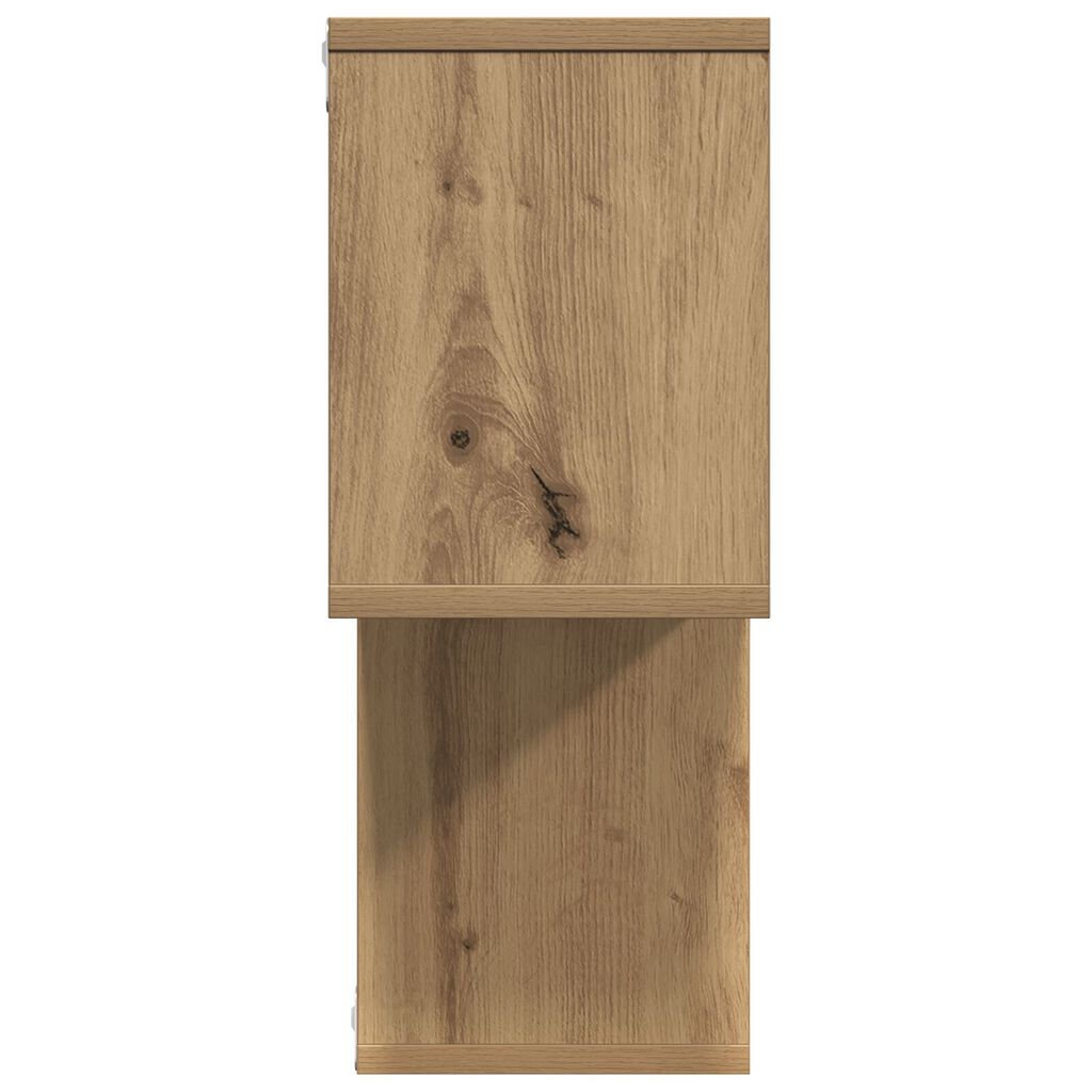 vidaXL Ράφι τοίχου artisan δρυς 100 x 20 x 53 εκ Επεξεργασμένο ξύλο