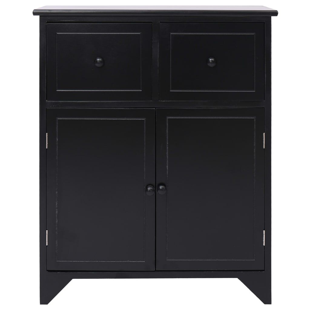 vidaXL Βοηθητική Συρταριέρα Μαύρη 60x30x75 εκ. από Ξύλο Παυλώνιας