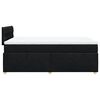 vidaXL Κρεβάτι Boxspring με Στρώμα Μαύρο 120x190 εκ. Υφασμάτινο