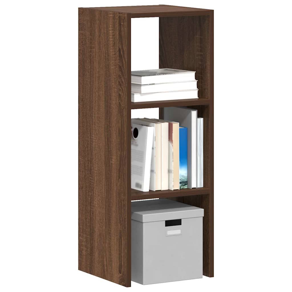 vidaXL Βιβλιοθήκη Στοιβαζόμενα Καφέ Δρυς 30x30x80 εκ. Επεξ. Ξύλο