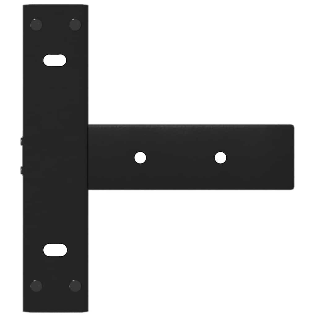 vidaXL Πόδια Κονσόλας σε Σχήμα Τ, 2 τεμ. Μαύρο 25x28x(72-73) εκ. Ατσάλι