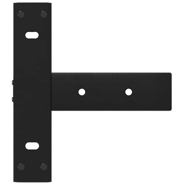 vidaXL Πόδια Κονσόλας σε Σχήμα Τ, 2 τεμ. Μαύρο 25x28x(72-73) εκ. Ατσάλι
