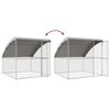 vidaXL Κλουβί για κότες Ασημί 800 x 200 x 198.5 εκ