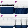 vidaXL Κουρτίνες με κουρτίνες 2 pcs Σκούρο Μπλε 140x140cm Πολυεστέρας