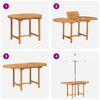 vidaXL Σέτ φαγητού για κήπο 5 pcs Καφέ 160 x 80 x 75 cm