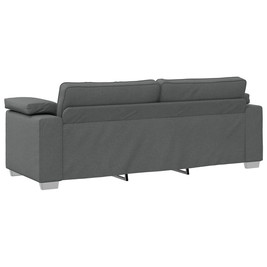 vidaXL Καναπές Τριών Θέσεων Σκούρο Γκρι 178 cm Υφάσματος