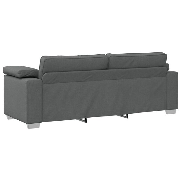 vidaXL Καναπές Τριών Θέσεων Σκούρο Γκρι 178 cm Υφάσματος