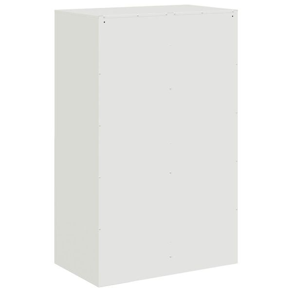 vidaXL Μπουφές Λευκός 67x39x107 εκ. από Ατσάλι