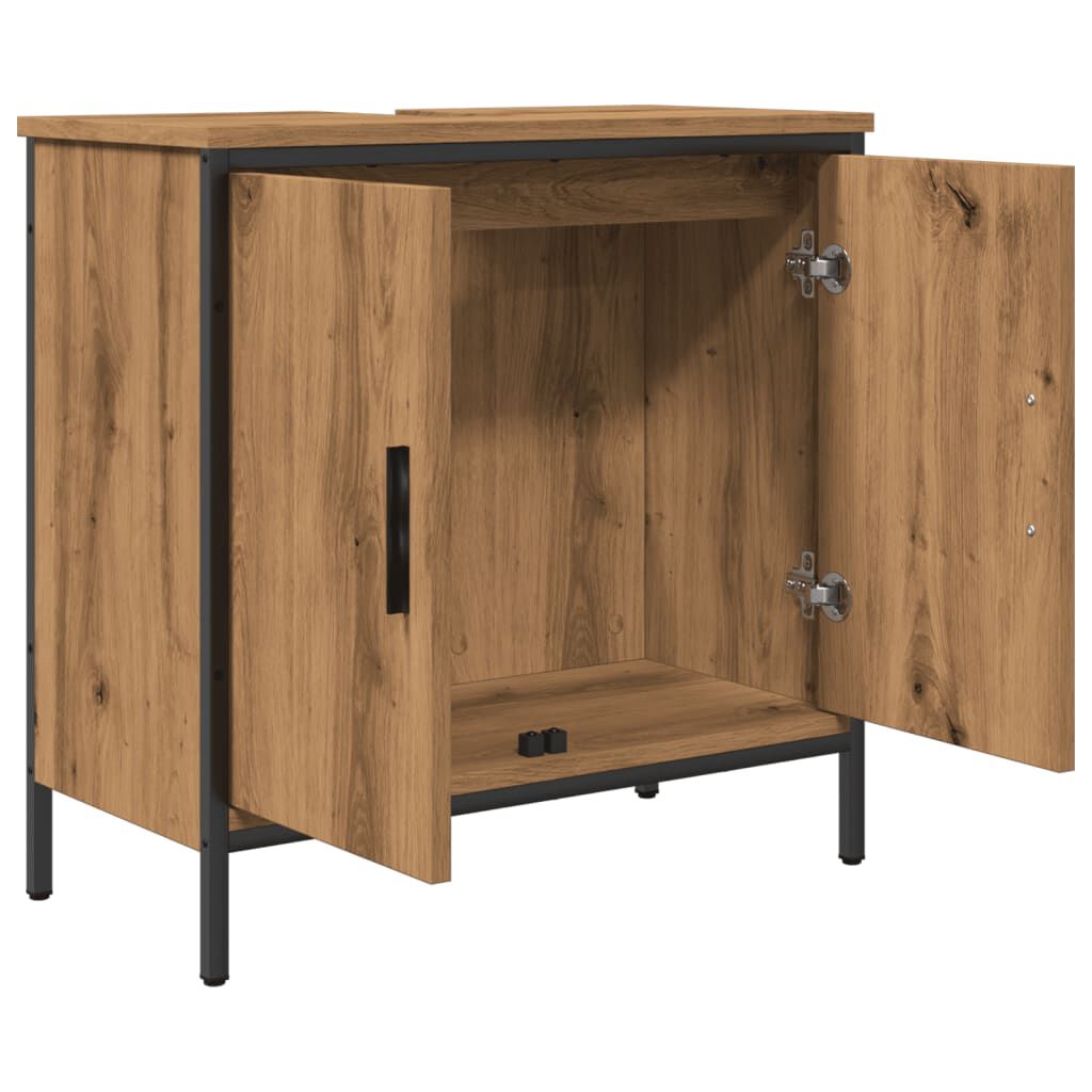 vidaXL Ντουλάπι Νιπτήρα Αρτισιανή Δρυς 60x30x60 εκ. Επεξ. Ξύλο
