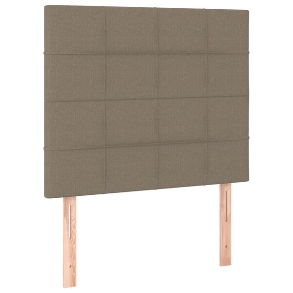 vidaXL Σκελετός Κρεβατιού Χωρίς Στρώμα Taupe 90x200 εκ. Υφασμάτινο