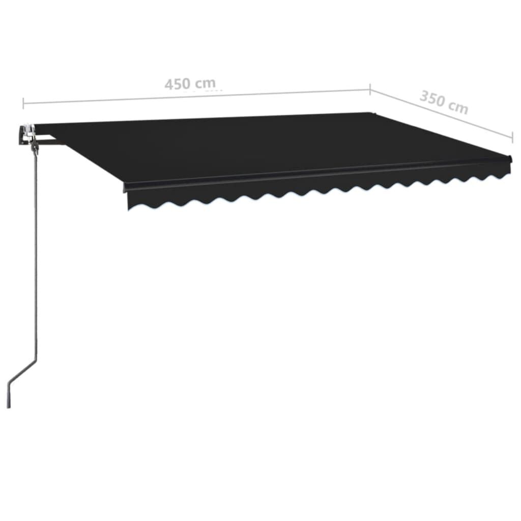 vidaXL Τέντα Συρόμενη Αυτόματη Ανθρακί 450 x 350 εκ.