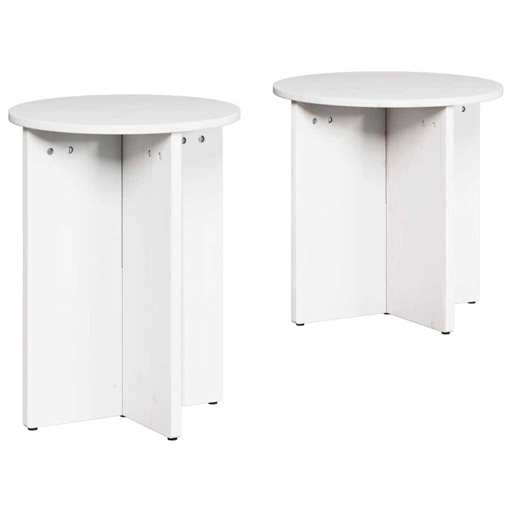 vidaXL Τραπεζάκι σαλονιού 2 pcs Λευκό 41.5 x 41.5 x 41 εκ
