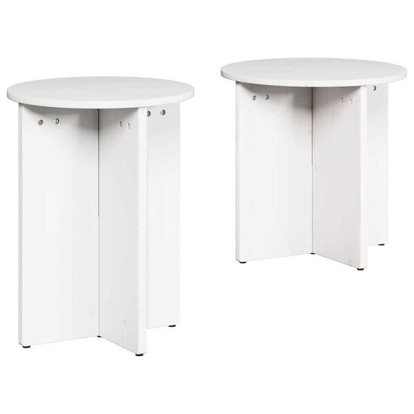 vidaXL Τραπεζάκι σαλονιού 2 pcs Λευκό 41.5 x 41.5 x 41 εκ