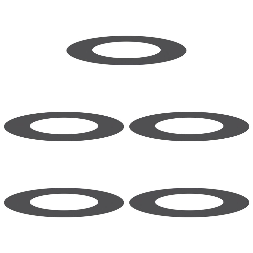 vidaXL Φλατ Δαχτυλίδια Δέντρων 5 pcs Μαύρο Ø40 / 70 εκ. Ατσάλι