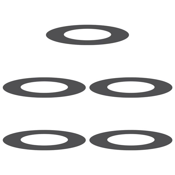 vidaXL Φλατ Δαχτυλίδια Δέντρων 5 pcs Μαύρο Ø40 / 70 εκ. Ατσάλι