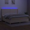vidaXL &Kappa;&rho;&epsilon;&beta;ά&tau;&iota; Boxspring &mu;&epsilon; &Sigma;&tau;&rho;ώ&mu;&alpha; & LED &Kappa;&rho;&epsilon;&mu; 200x200 &epsilon;&kappa;. &Upsilon;&phi;&alpha;&sigma;&mu;ά&tau;&iota;&nu;&omicron;