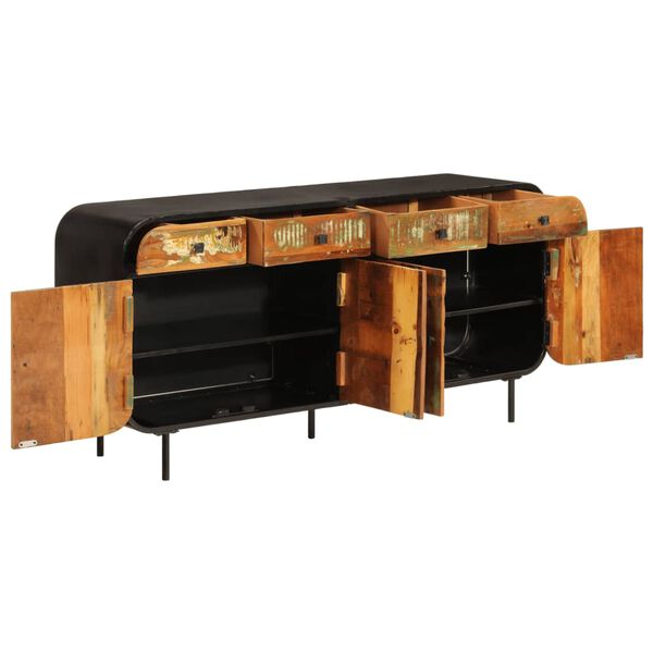 vidaXL Ντουλάπι 140 x 35 x 70 εκ. Μασίφ Ανακυκλωμένο Ξύλο και Μέταλλο