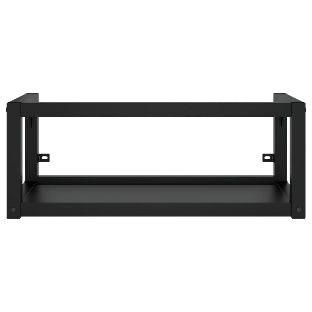 vidaXL Έπιπλο Μπάνιου Επιτοίχιο Μαύρο 79 x 38 x 31 εκ. Σιδερένιο