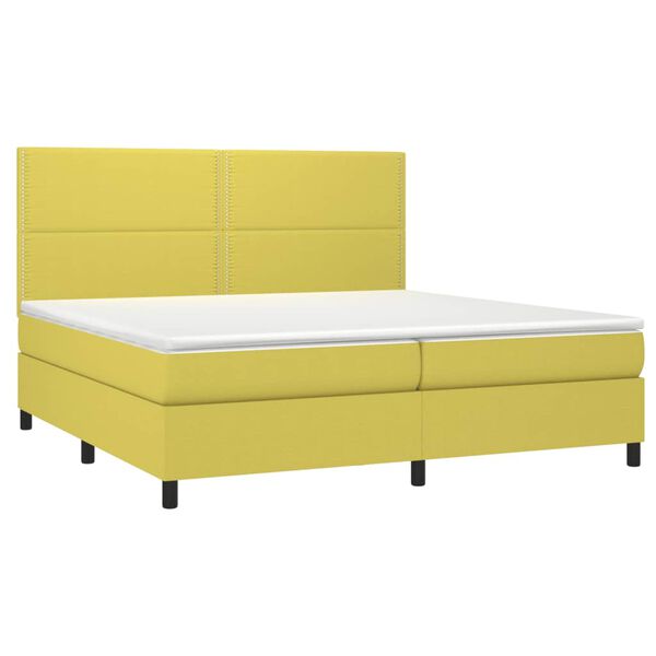 vidaXL &Kappa;&rho;&epsilon;&beta;ά&tau;&iota; Boxspring &mu;&epsilon; &Sigma;&tau;&rho;ώ&mu;&alpha; & LED &Pi;&rho;ά&sigma;&iota;&nu;&omicron; 200x200 &epsilon;&kappa; &Upsilon;&phi;&alpha;&sigma;&mu;ά&tau;&iota;&nu;&omicron;