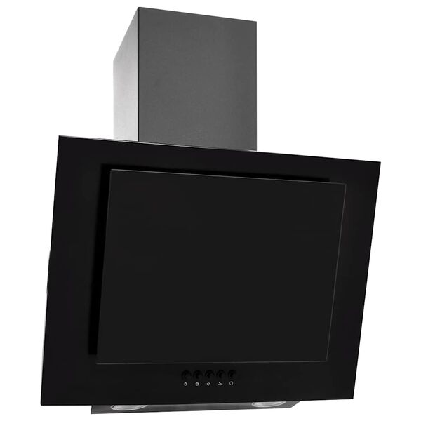 vidaXL Απορροφητήρας Τοίχου RGB LED 60 εκ. Ανοξ. Ατσάλι & Ψημένο Γυαλί