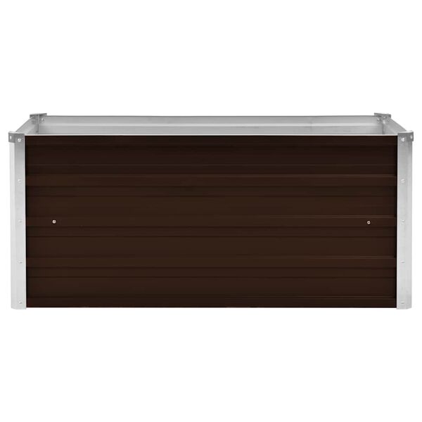 vidaXL Ζαρντινιέρα Υπερυψωμένη Καφέ 100x40x45 εκ. Γαλβανισμ. Χάλυβας