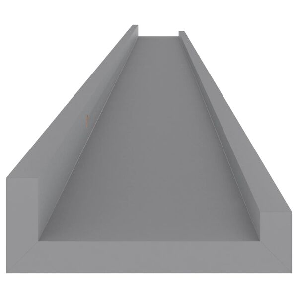 vidaXL Ράφια Τοίχου 2 τεμ. Γκρι 115 x 9 x 3 εκ.