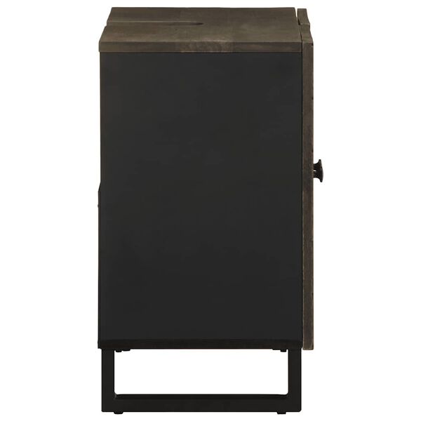 vidaXL νιπτήρας ντουλάπι μαύρο 62x33x58 cm μασίφ ξύλο Μάνγκο