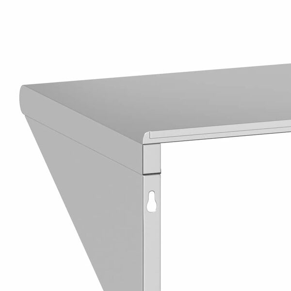 vidaXL Ράφι Τοίχου Ασημί 50x30x31 εκ. Ανοξείδωτο Ατσάλι