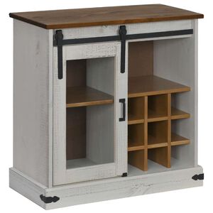 vidaXL Sideboard HALDEN &mu;&epsilon; &sigma;&upsilon;&rho;ό&mu;&epsilon;&nu;&eta; &pi;ό&rho;&tau;&alpha; &Lambda;&epsilon;&upsilon;&kappa;ό 80x40x80 cm &mu;&alpha;&sigma;ί&phi; &xi;ύ&lambda;&omicron;