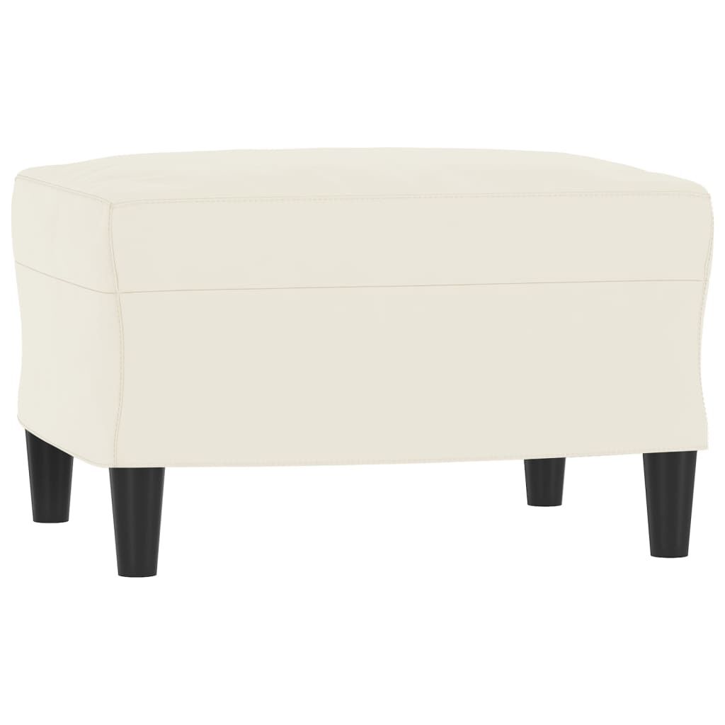 vidaXL Υποπόδιο Κρεμ 60x50x41 εκ. Βελούδινο