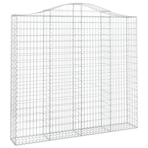 vidaXL Συρματοκιβώτια Τοξωτά 14 τεμ. 200x30x180/200 εκ. Γαλβαν. Ατσάλι