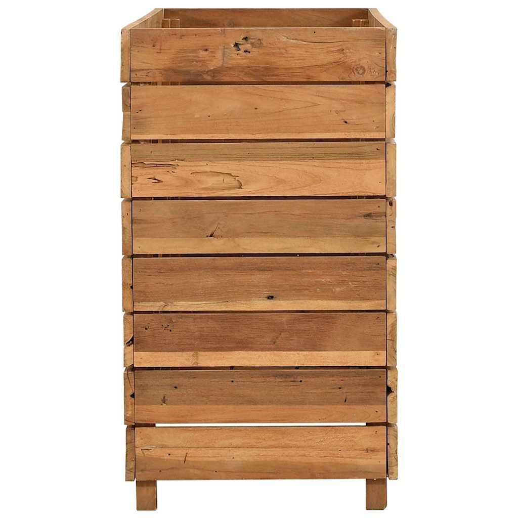 vidaXL Ζαρντινιέρα Υπερυψωμένη 100x40x72 εκ. Ανακυκλ. Ξύλο Teak/Ατσάλι