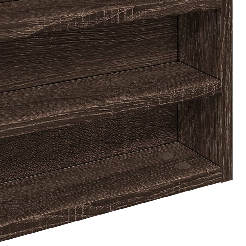 vidaXL Βιτρίνα Καφέ Δρυς 60x8,5x58 εκ. από Επεξεργασμένο Ξύλο