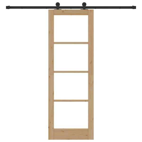 vidaXL Συρόμενη Πόρτα ORKDAL Καφέ 73.5 x 211 εκ Ξύλο και μέταλλο