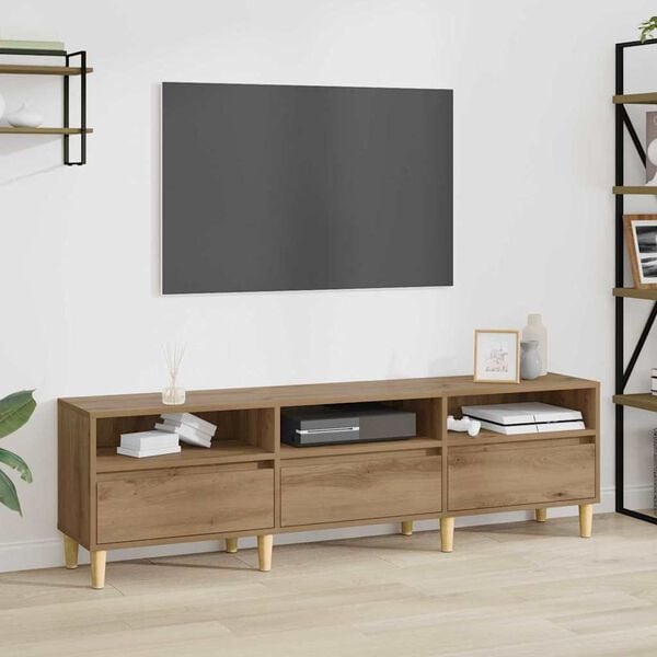vidaXL &Nu;&tau;&omicron;&upsilon;&lambda;ά&pi;&iota; TV Artisan Oak 150 x 30 x 45 &epsilon;&kappa; &Epsilon;&pi;&epsilon;&xi;&epsilon;&rho;&gamma;&alpha;&sigma;&mu;έ&nu;&omicron; &xi;ύ&lambda;&omicron;