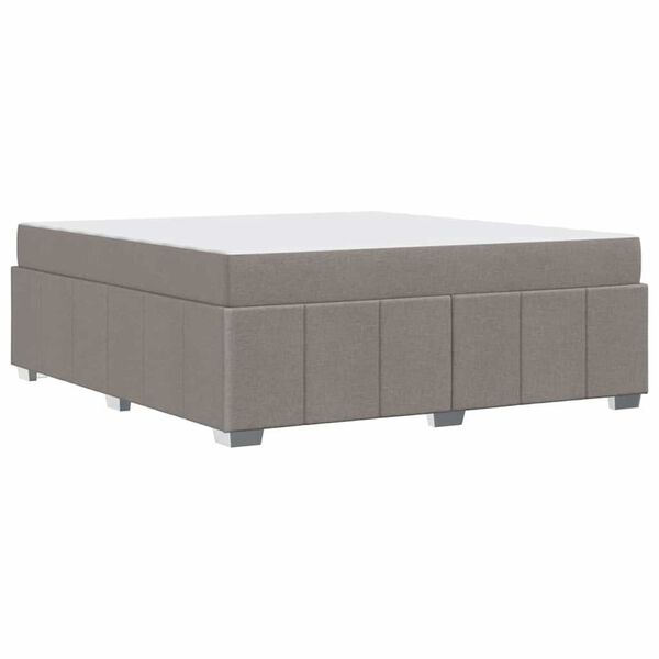 vidaXL Σκελετός Κρεβατιού με στρώμα Taupe 180 x 200 cm ύφασμα
