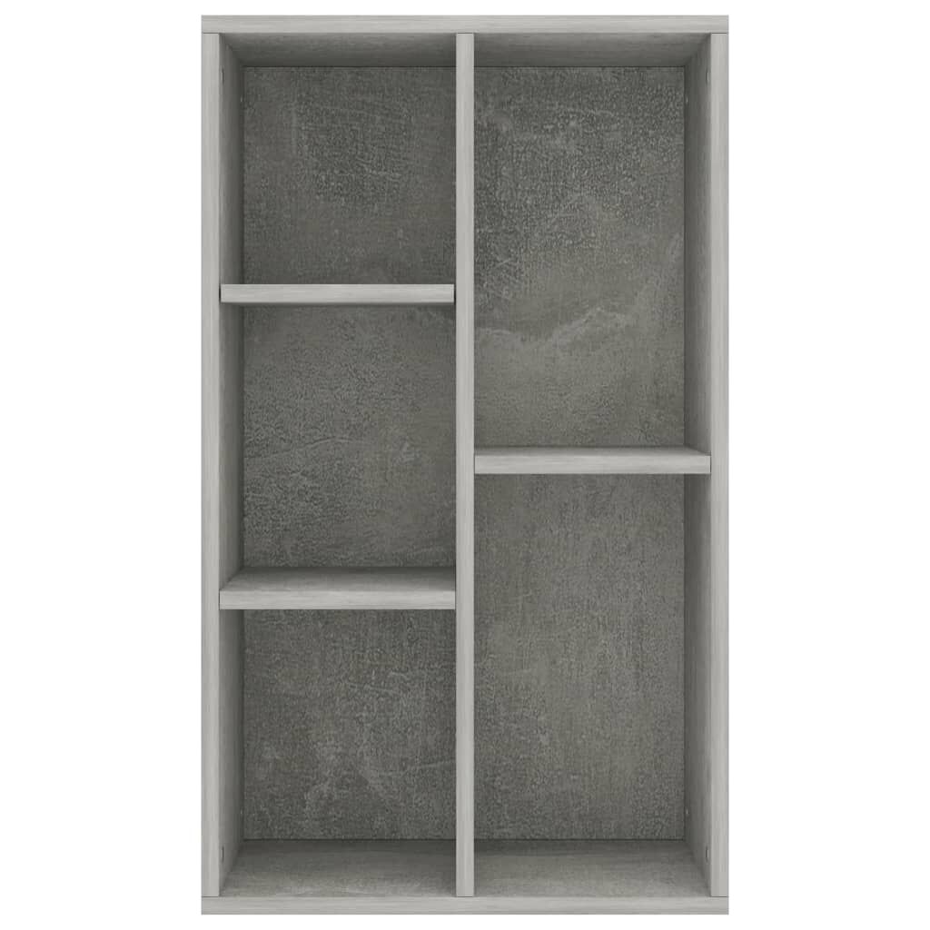 vidaXL Ραφιέρα/Βιβλιοθήκη Γκρι Σκυροδέματος 50x25x80 εκ. Επεξ. Ξύλο
