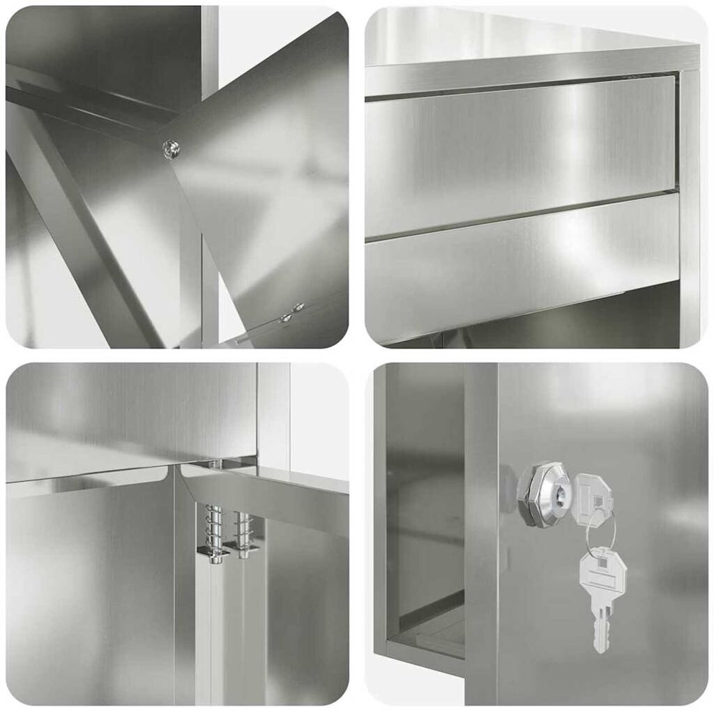 vidaXL Θυρίδα Πακέτων Μαύρο 41 x 38 x 103 εκ Γαλβανισμένος χάλυβας