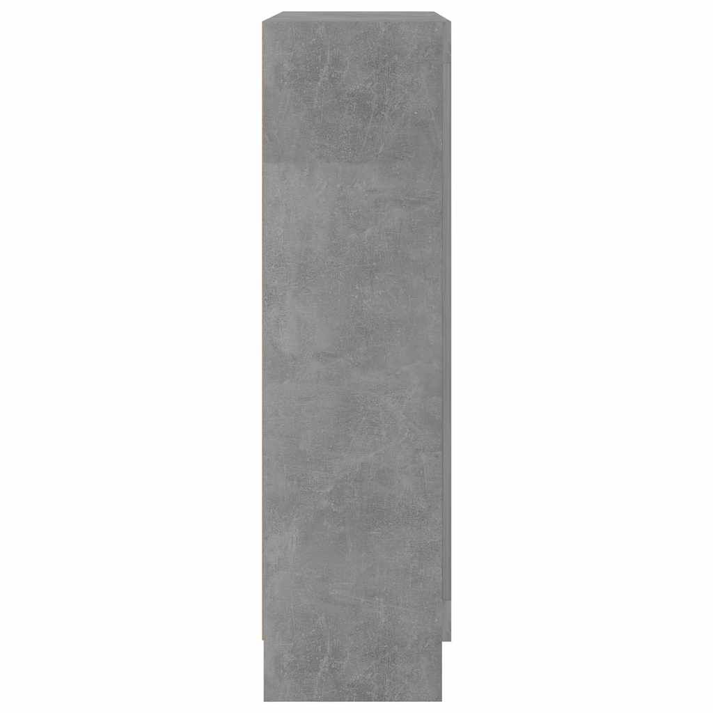 vidaXL Βιτρίνα Γκρι του Σκυροδέματος 82,5 x 30,5 x 115 εκ. Επεξ. Ξύλο