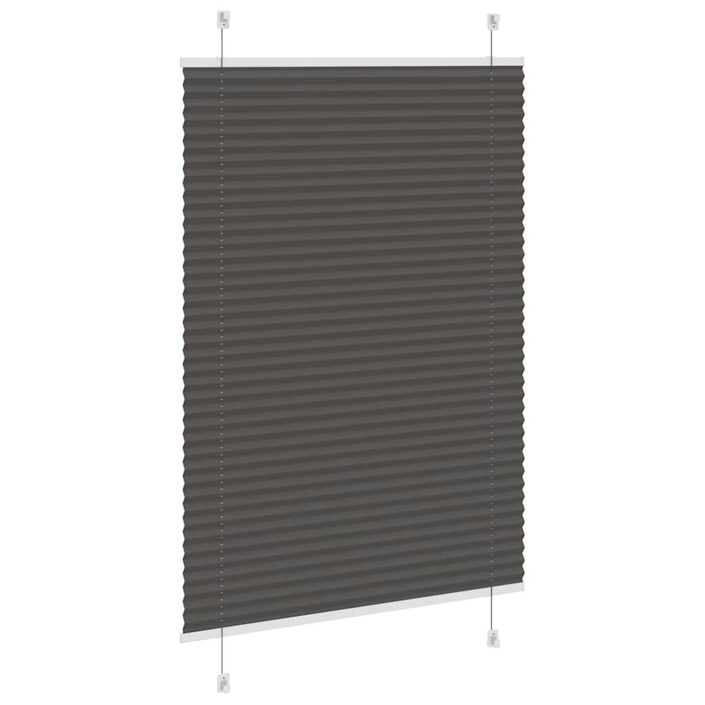 vidaXL Πλισέ περσίδα Μαύρο 95x100 cm Πλάτος υφάσματος 94,4 cm