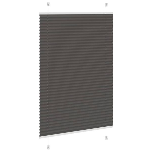 vidaXL Πλισέ περσίδα Μαύρο 95x100 cm Πλάτος υφάσματος 94,4 cm