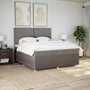 vidaXL &Kappa;&rho;&epsilon;&beta;ά&tau;&iota; Boxspring &mu;&epsilon; &Sigma;&tau;&rho;ώ&mu;&alpha; Taupe 200x200 &epsilon;&kappa;. &Upsilon;&phi;&alpha;&sigma;&mu;ά&tau;&iota;&nu;&omicron;