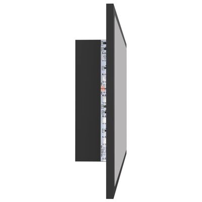 vidaXL Καθρέφτης Μπάνιου με LED Γκρι 80x8,5x37 εκ. από Ακρυλικός